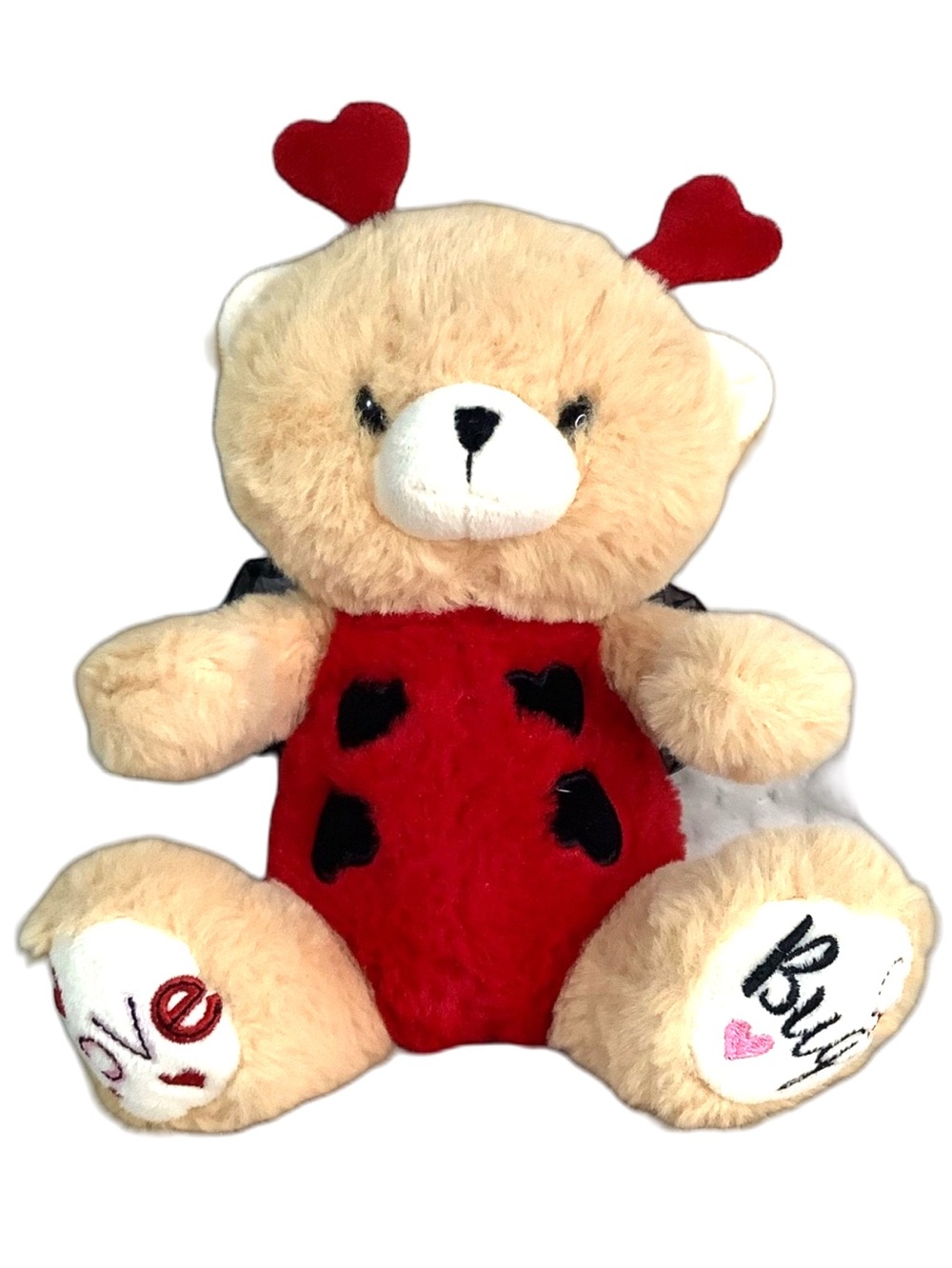Ganz Love Bug Teddy Bear Stuffed Animal Plush 9in Valentine Ladybug